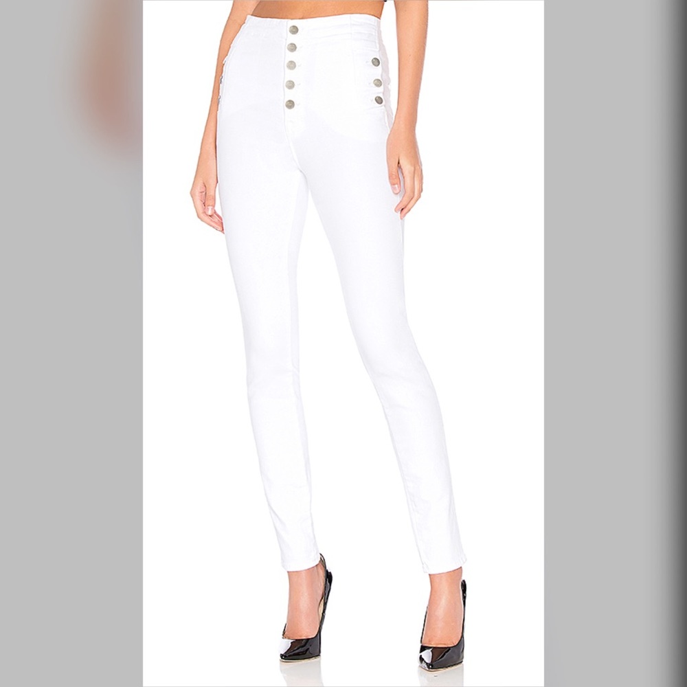 J Brand Natasha Sky High Skinny in white